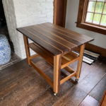 Cherry TV Table on Casters