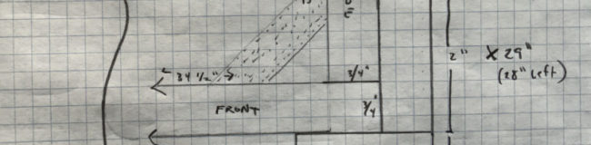 Pencil Sketch of Furniture Plan